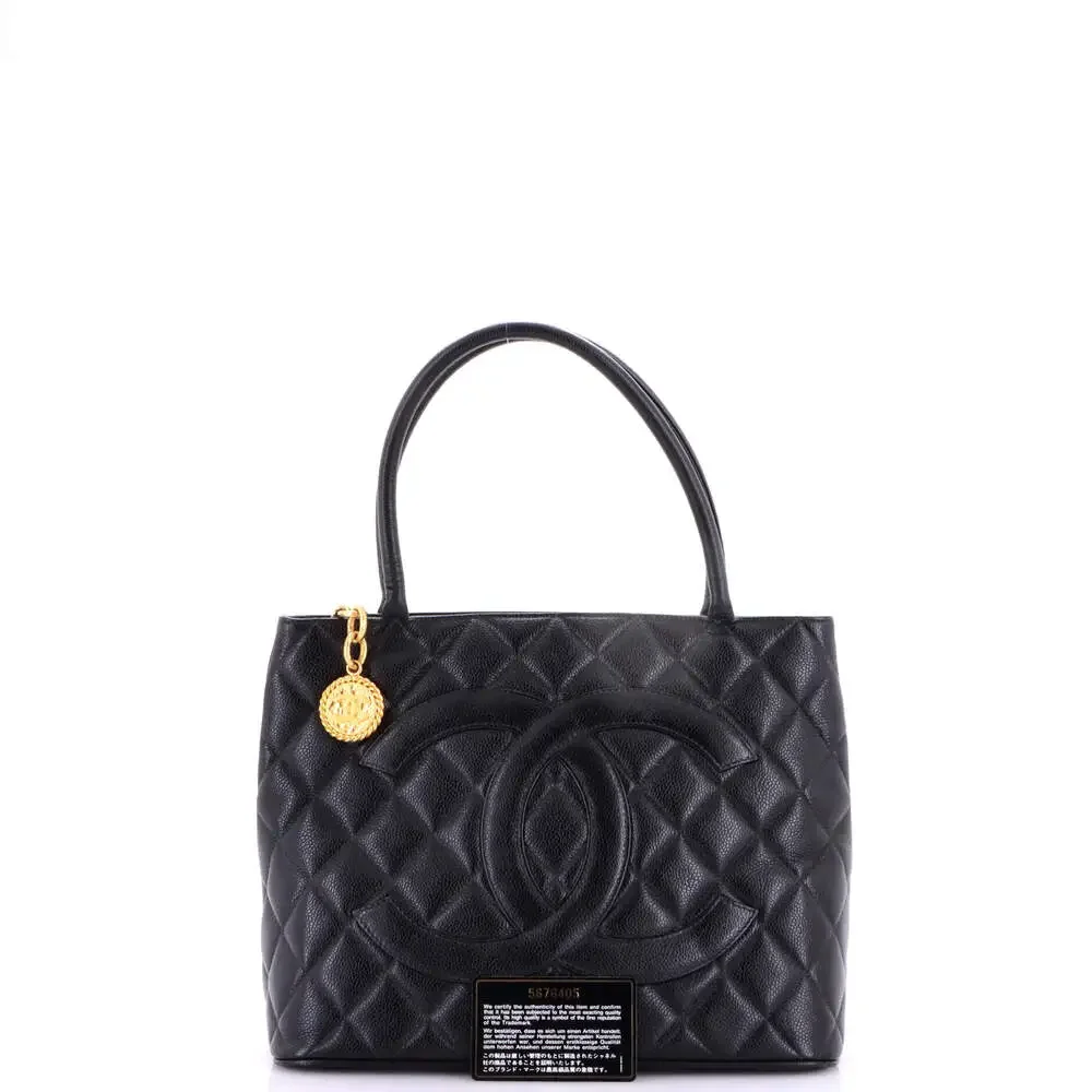 Chanel Medallion Tote Quilted Caviar #265097C29B - Picture 2 of 9